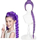Rumi Long Braided Cosplay Wig, Purple Braid Wig