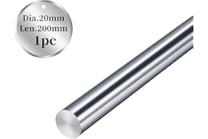 BELLA BAYS 304 Stainless Steel Round Rod 1pc 20mm x 200mm (0.79 x 7.87 inches) Metric Length Tolerance ± 0.5mm for DIY Craft Making Industry Metal Working Hobby Storage Rack Model Making