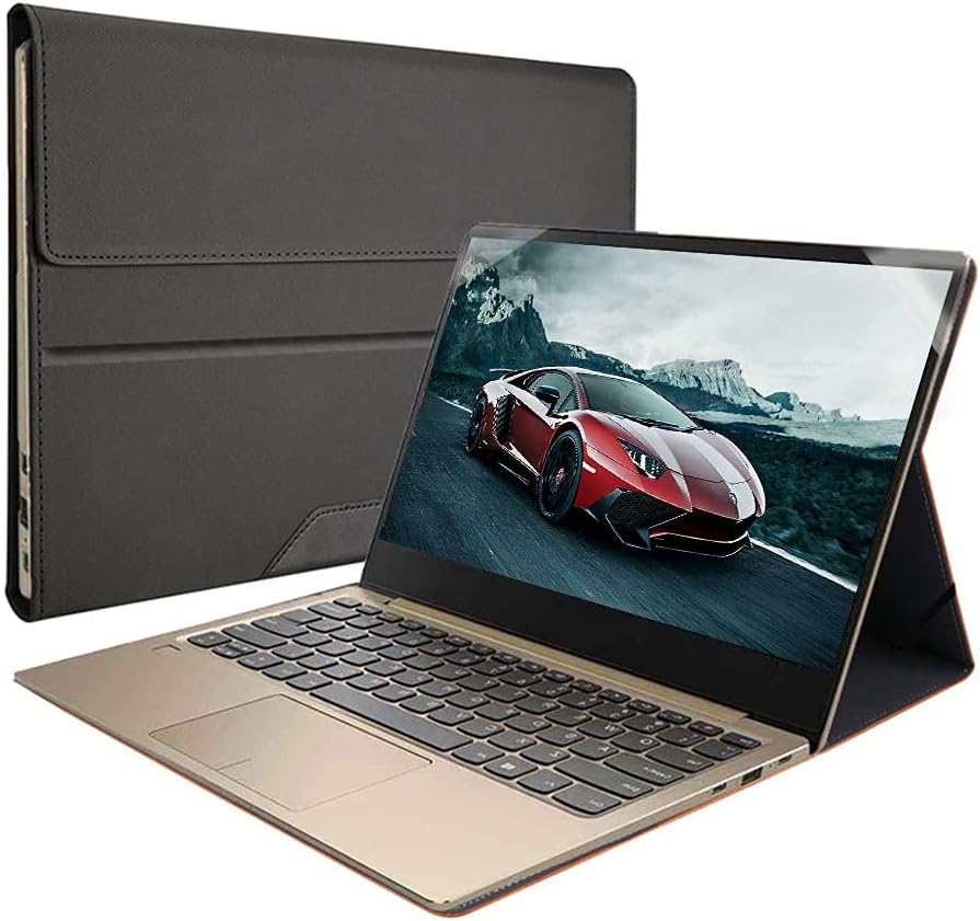 Honeymoon Protective Case Cover Compatible with HP ProBook 440 G6/G7 & 445 G6/G7 & 445R G6 14 Inch,PU Leather Folio Protective Hard Shell Case Accessories,S032-14-Black