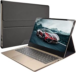 Honeymoon Protective Case Cover Compatible with HP ProBook 440 G6/G7 & 445 G6/G7 & 445R G6 14 Inch,PU Leather Folio Protective Hard Shell Case Accessories,S032-14-Black