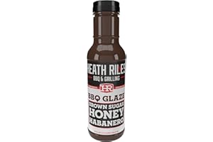 Heath Riles BBQ Brown Sugar Honey Habanero BBQ Glaze – Sweet & Spicy Rib Glaze, Honey Barbecue Sauce for Ribs, Pork, or Ham – 80+ BBQ Championships, 12 oz