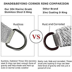 Shade&Beyond 5'x5' Sun Shade Sail Canopy Square, UV