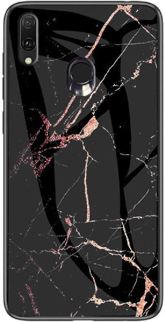 Huawei 2019 Y6 Prime/Y6s/Honor8APro Case, Portable Marble Rock Stone Glass Background Useful Thin Combined Cover, HUZIGE New Come Protect Thin Slim Phone Light Case For Huawei Honor 8A Black