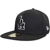 New Era Unisex Adults Black/White Fitted Baseball Cap