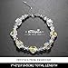 Kesaplan Crystals Bracelet for Women Girls Heart Bead Stretch Bracelets Made with Austria Crystals, Jewelry Christmas Gift for Her, 7”+2” Length