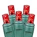 Novelty Lights 50ft 100 LED Red Christmas Lights Outdoor/Indoor, 6