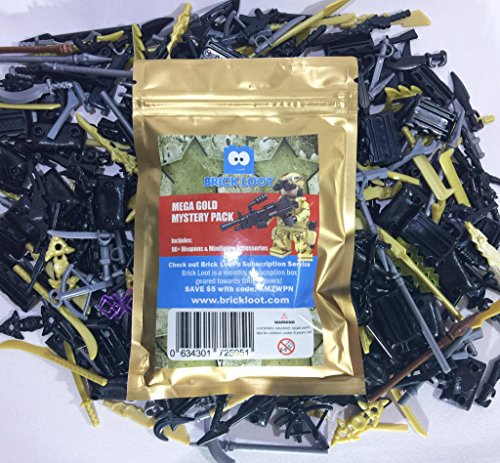 Mystery minifigure acccessories and weapons - gold mega…