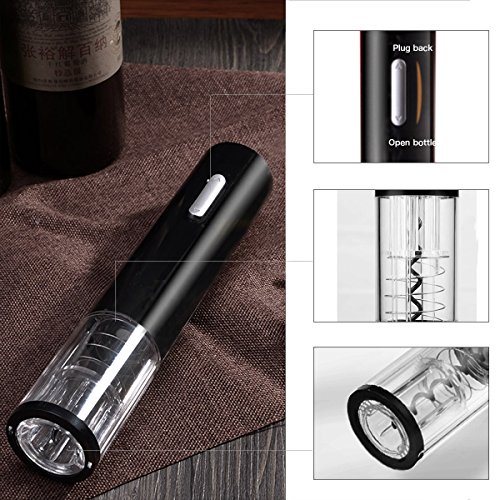YIMI Electric Wine Opener,Electric Red Wine Bottle Opener Wine Bottle Opener with Removable Free Foil Cutter, Sommelier Dedicated Bottle Opener ,tainless Steel Rechargeable Wine Opener With Dry Batter - Thumbnail 2