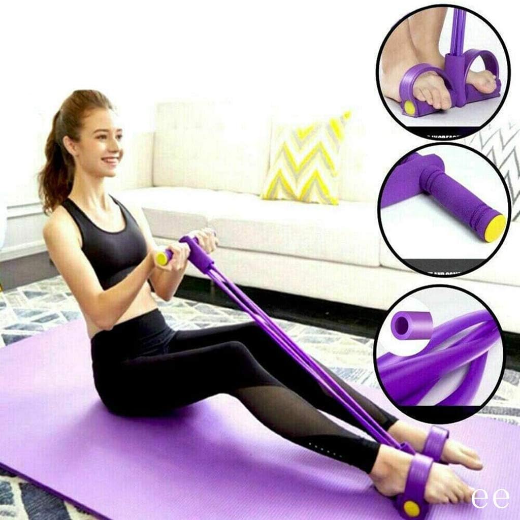 YLSM Multi-Function Tension Rope,Foot Chest Pedal Resistance Band,Elastic Pull Rope,Pedal Resistance Band for Abdomen/Waist/Arm/Yoga Stretching Slimming Training,for Home Gym Equipment