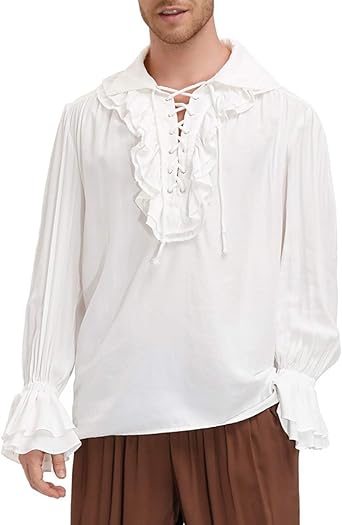 white pirate shirt mens