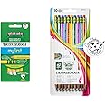 Ticonderoga My First Short Triangular Wood-Cased Pencils Bundle With Striped Wood-Cased Pencils, 4 And 10 Count
