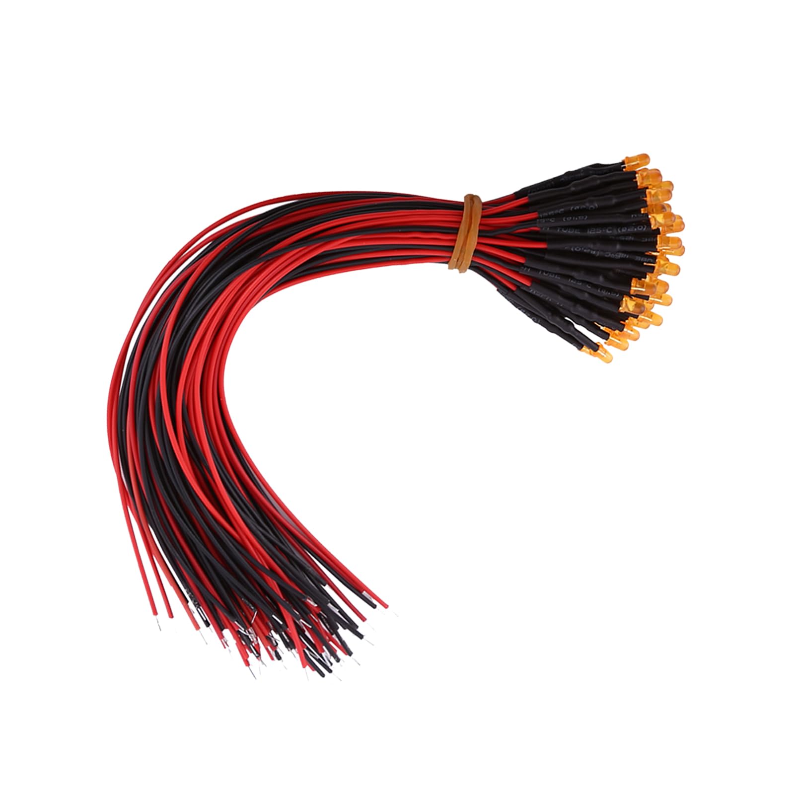 YWBL-WH 50pcs Pre Wired Diffused LED Diodes Multi Colors Light DC12V (3mm -Orange), Diode