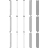 HARFINGTON 15pcs Dowel Pins M4(4mm) x 25mm 304 Stainless Steel Cylindrical Shelf Support Peg Pin Rod Fasten Elements for Metal Devices Wood Furniture DIY Installation, Silver