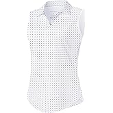G Gradual Sleeveless Golf Shirts for Women Collared V Neck Tennis Tank Top Cooling Polo UPF 50+ Quick Dry Lightweight