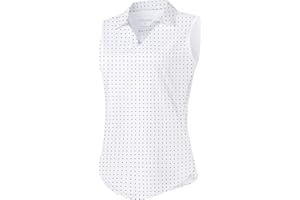 G Gradual Sleeveless Golf Shirts for Women Collared V Neck Tennis Tank Top Cooling Polo UPF 50+ Quick Dry Lightweight
