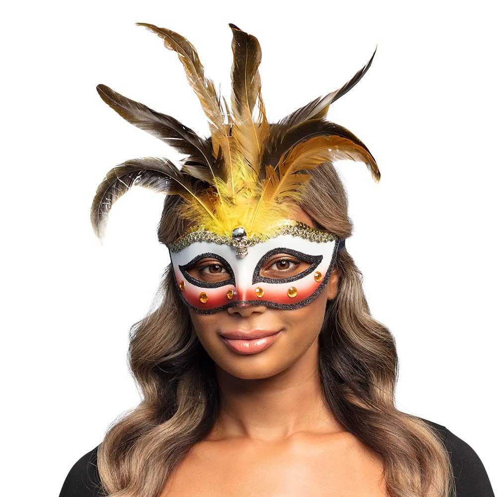 Boland 71986 Voodoo Wizard Eye Mask Skull Mask Accessory for Costumes, Carnival, Theme Party and Halloween