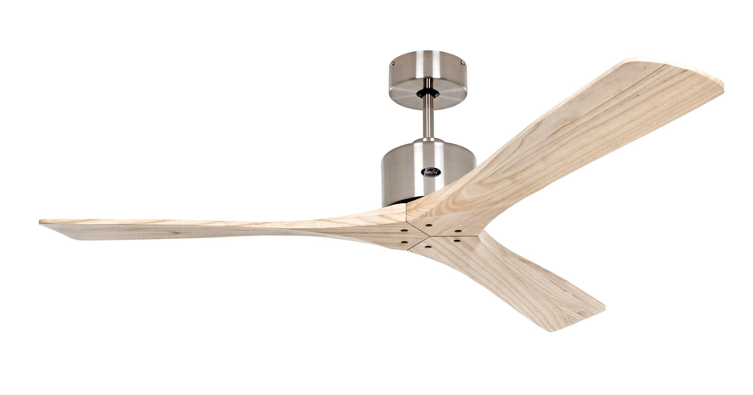 Casafan Ceiling Fan 313266 Macau 132 BN-Nt Natural Wood/Brushed Chrome