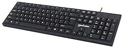 Manhattan Wired Computer Keyboard – Basic Black