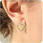 Pearl Hoop Earrings for Women, Trendy 18k Gold Plated Hoop Chunky Drop for Women Hypoallergenic Dangle Huggie Statement Jewelry Summer Gifts