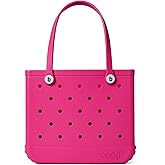 BOGG BAG - Medium Tote Bag - Haute Pink - 15in L x 5in W x 12.5in H - Lightweight, Washable, Durable - All Purpose EVA - for 