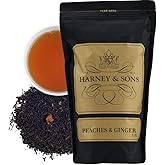 Harney & Sons Fine Teas Peaches and Ginger Black Tea Loose Tea, 1 pound bag
