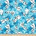 Disney Frozen Flannel Olaf Winter Snowflakes Blue Fabric By The Yard