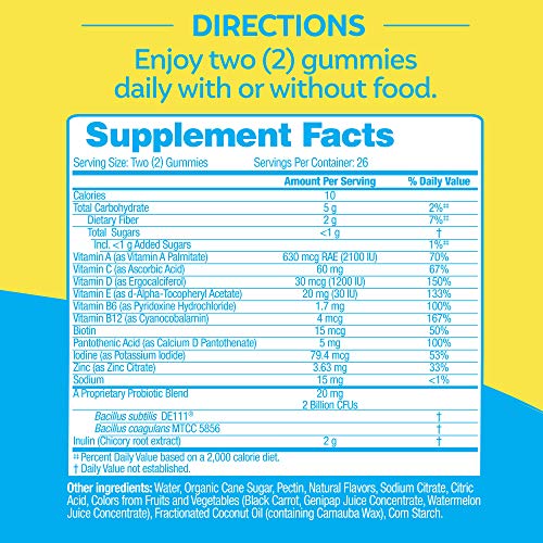 Culturelle Probiotic + Multivitamin Gummies for Men and Women, Supports
