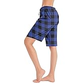 CUCUHAM Womens Pajama Shorts Elastic Soft Comfy Sleep Bermuda Shorts Stylish Casual Lounge Pj Bottoms with Drawstring