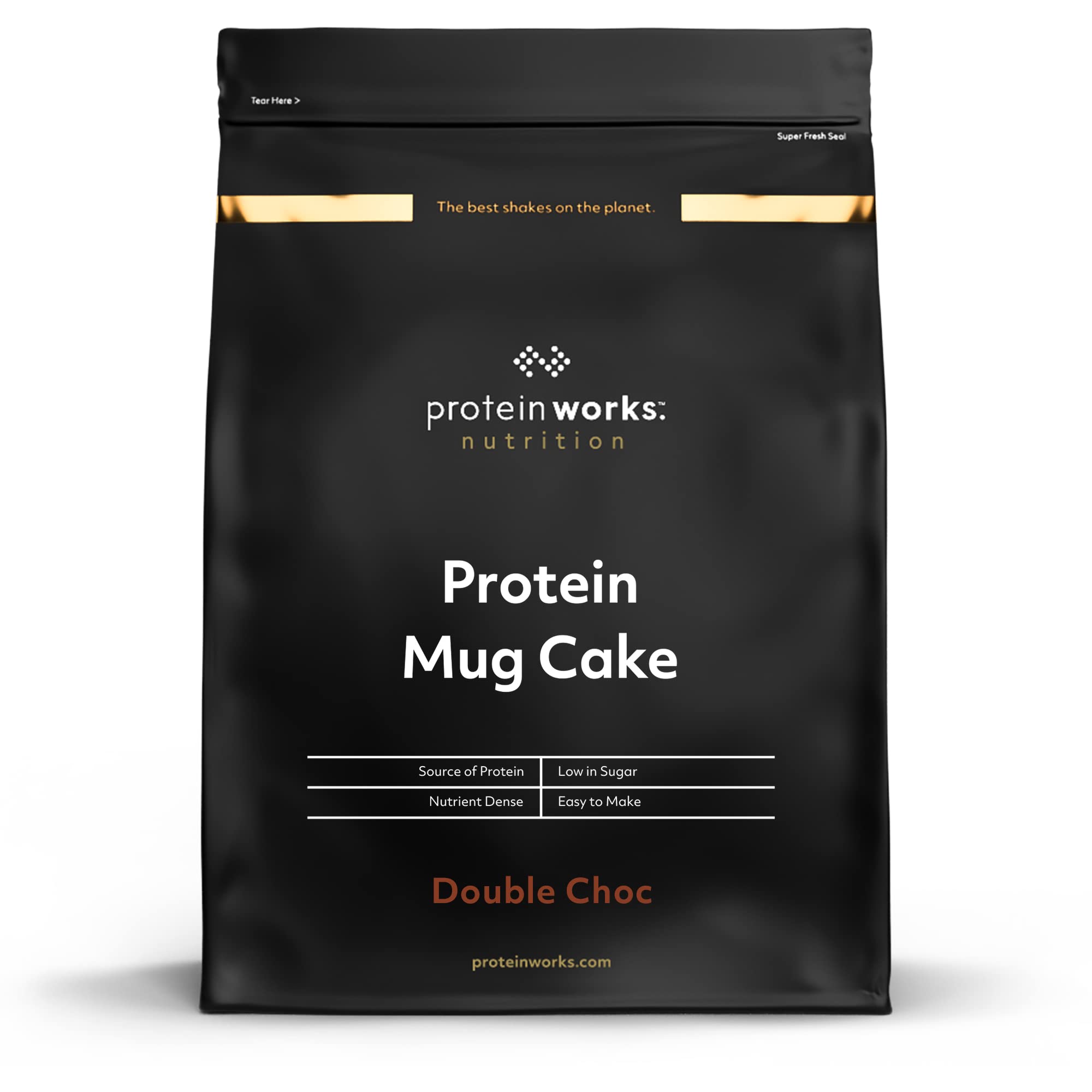 The Protein Works - Protein Mug Cake Mix - Delicious Instant Chocolate Dessert Mix - Rich Choc Fudge, 500g