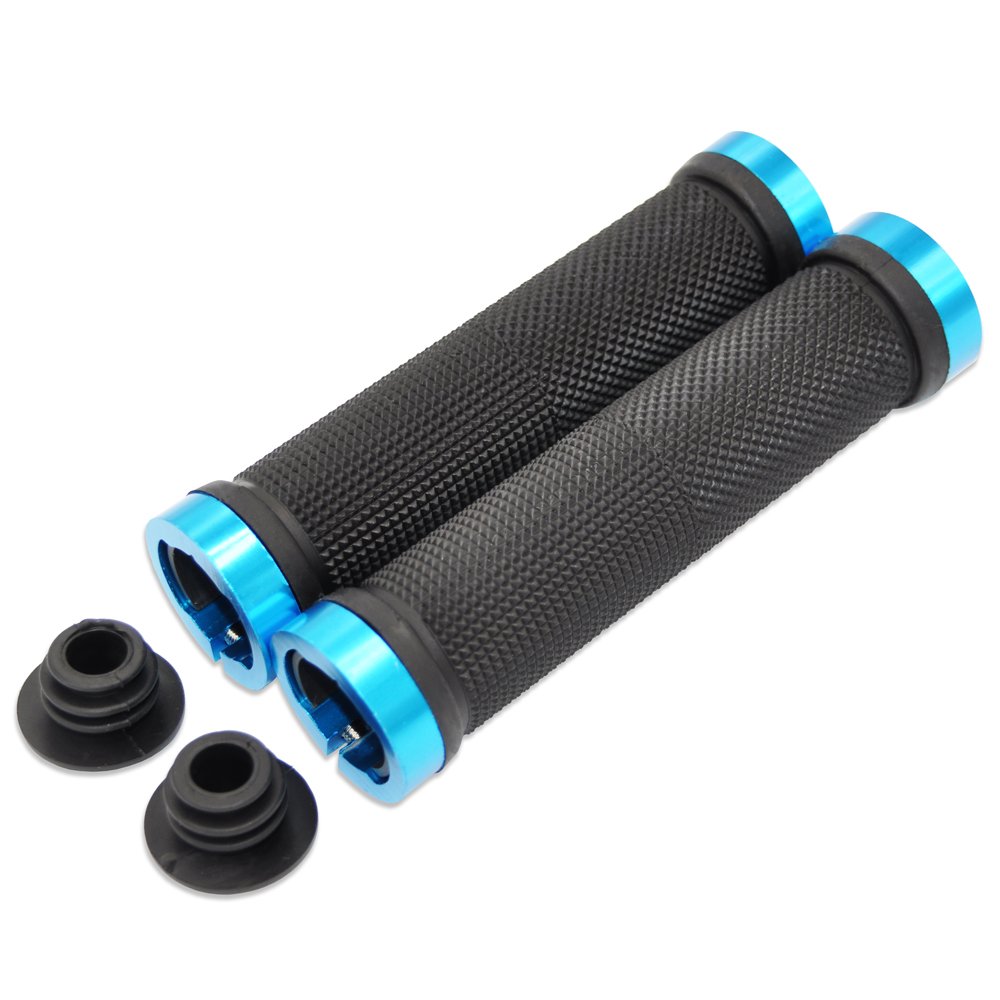 Labego Bicycle Handlebar Grips Double Lock on Locking Aluminum Grips