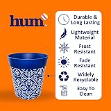 Hum Flowerpots Set of 3 15cm Indoor Outdoor Plastic Pots Green Grey view 6
