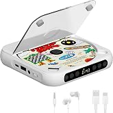 Portable CD Player, Personal CD Player with Bluetooth for Home, Rechargeable Small CD Player with Headphones,Built-in HiFi Speakers, Support CD/AUX/USB, Anti-Skip/Shockproof