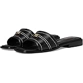 Michael Kors Womens Mandy Slide Sandal Black 6 Medium