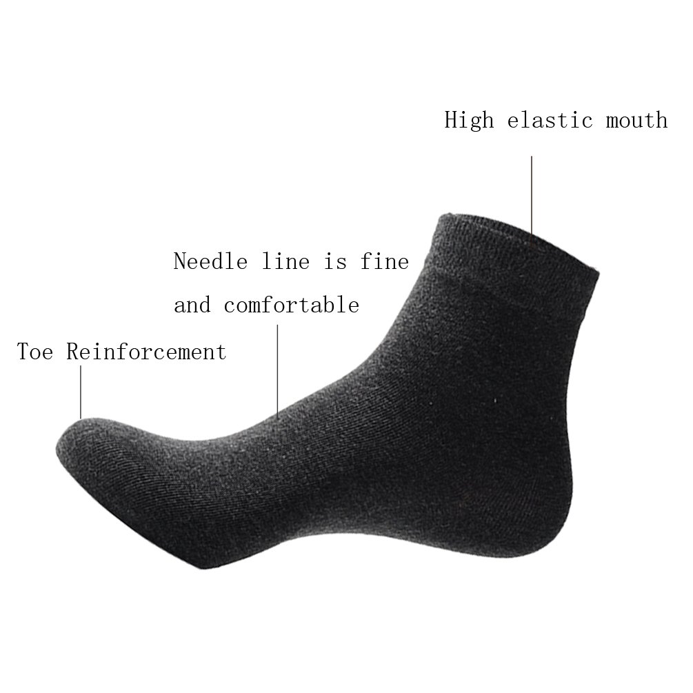 ENJOYNIGHT Men's 5 Pack crew Socks Comfort Quarter Socks (5 Pack_5 Colors)