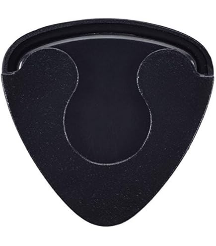 Supports Médiators En Caoutchouc Noir - Lot De 6 - Pour Guitare, Basse, Ukulélé - Fixation Sans Adhésif Sur La Tête