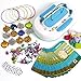 Style Me Up - Friendship Bracelet Making Kit with Charms and Gemstones - Deluxe Kit Nature - SMU-906