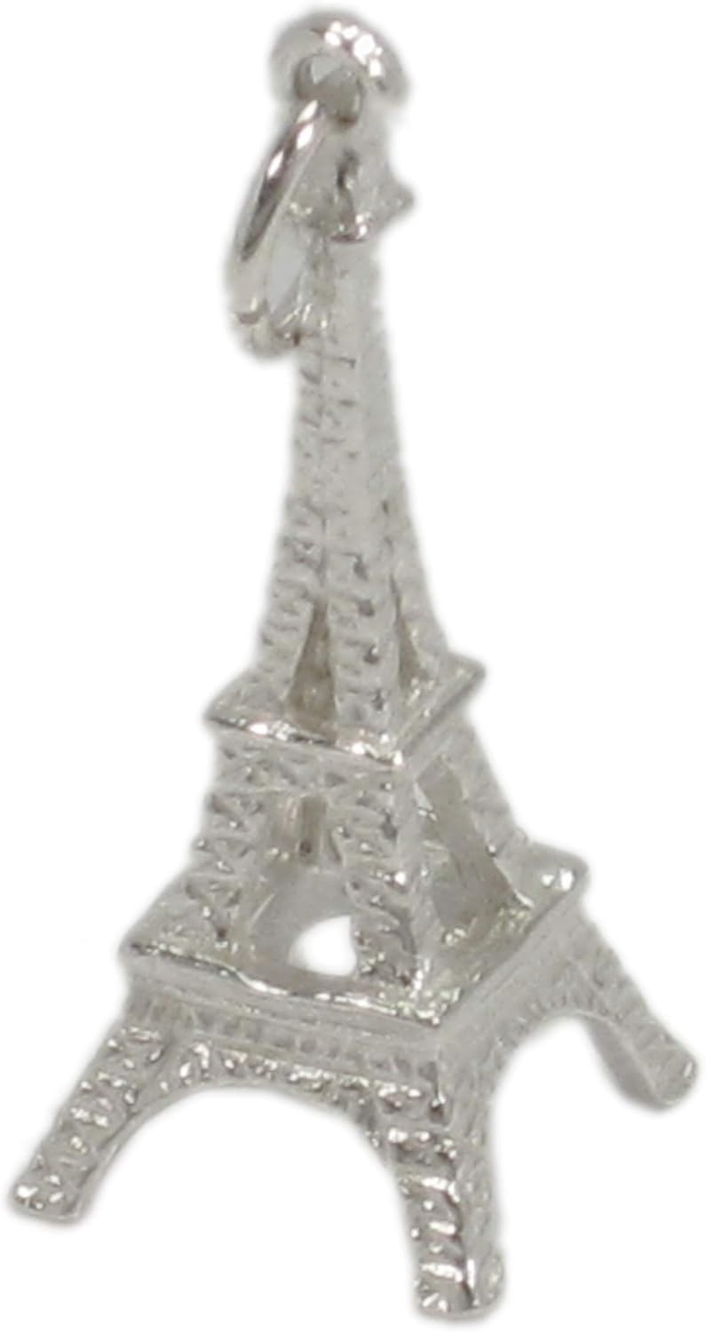 Eiffel Tower sterling silver charm .925 x 1 Landmark France Paris
