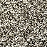 Miyuki Round Rocaille's Seed Beads Size 15/0 8.2g Duracoat Galvanized Lt Smoky Pewter 15-4221