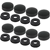 8 Sets Car Plate Screw Caps | Black Plastic Car Plate Frame Bolts Fastener Head Covers Caps for License Trucks RVs Van Motorcycle