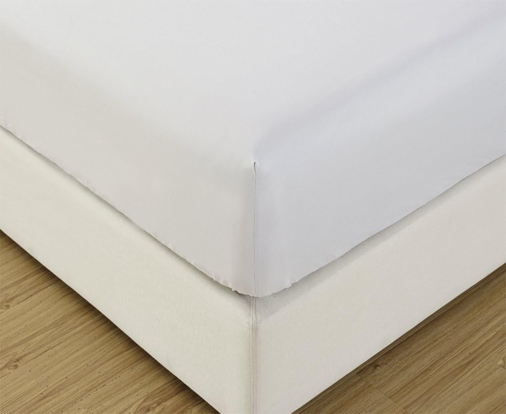 Mellanni Fitted Sheet Queen White - Brushed Microfiber 1800 Bedding - Wrinkle, Fade, Stain Resistant - Deep Pocket - 1 Single Fitted Sheet Only (Queen, White): Home & Kitchen