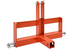GAOMON 3 Point Trailer Hitch with 2" Receiver for Category 1, 3 Pt Tractor Quick Hitch Drawbar Adapter Attachments with Suitcase Weight Brackets
