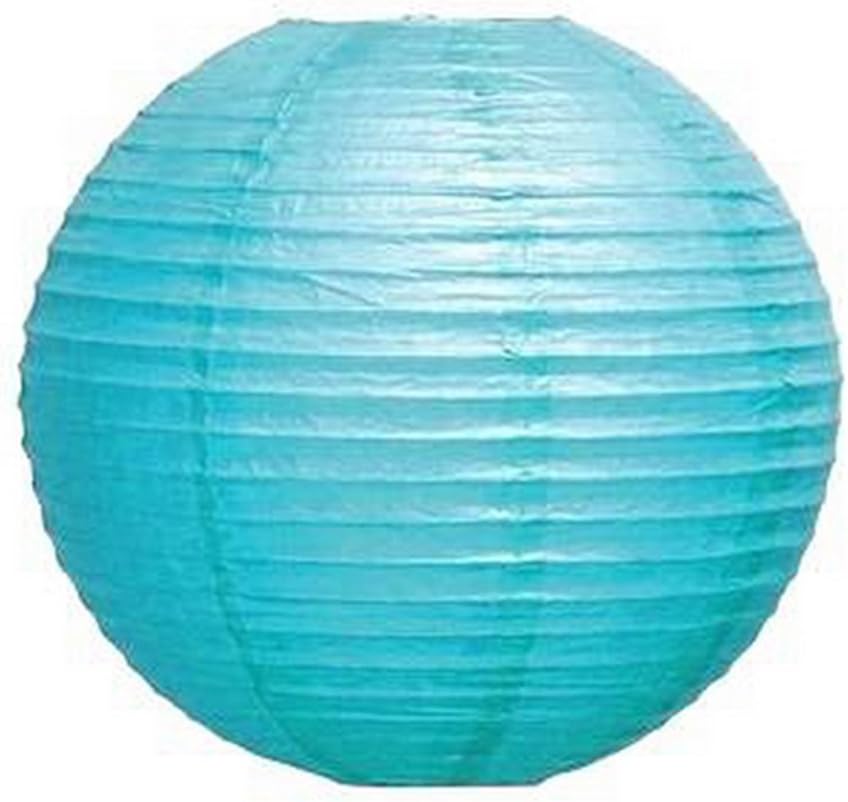 Set of 2 Round Paper Lantern Wedding Party Decoration 10"/25cm (Turquoise)