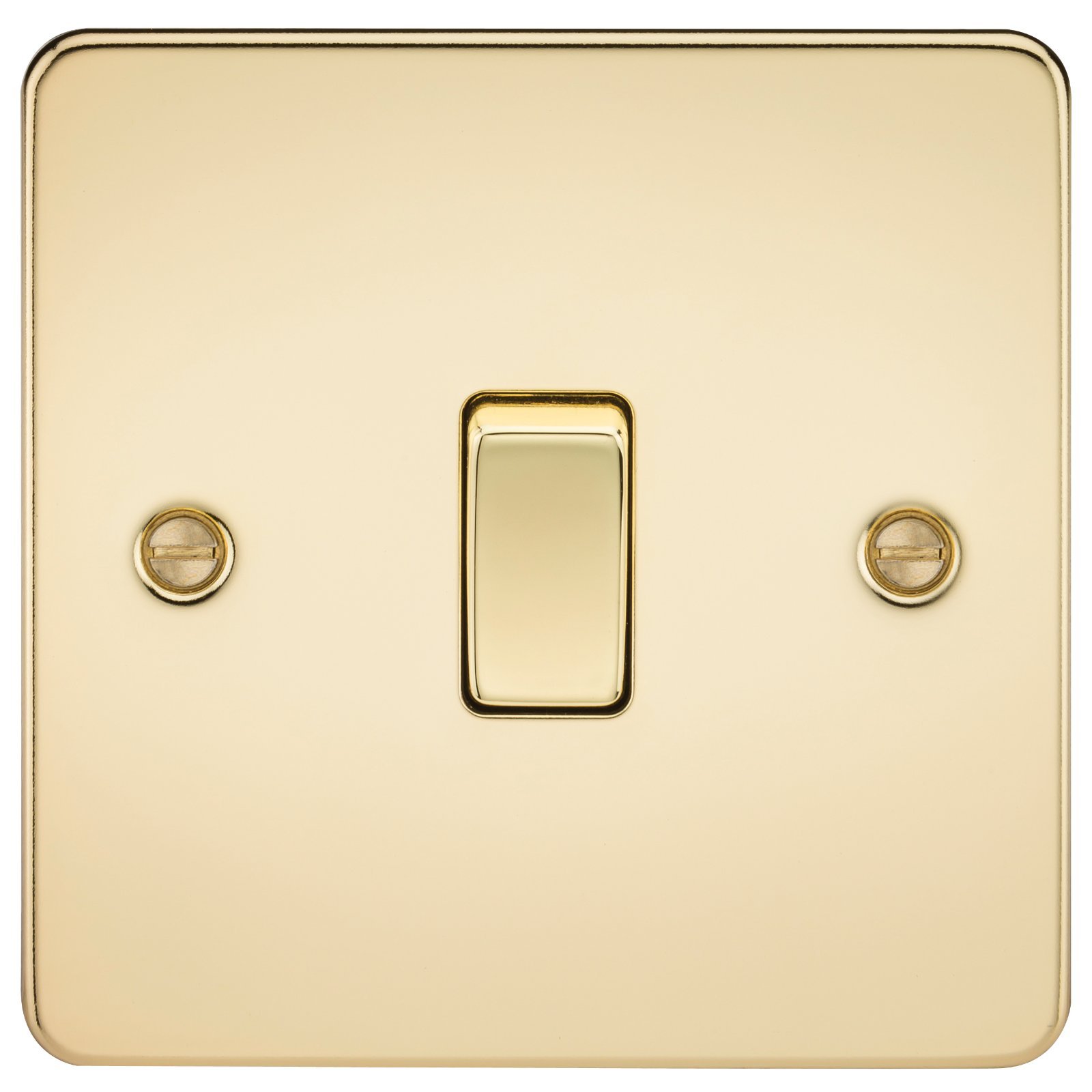 Knightsbridge FPAV8341PB Flat Plate 20A 1G Dp Switch-Polished Brass, 230 V — image 1