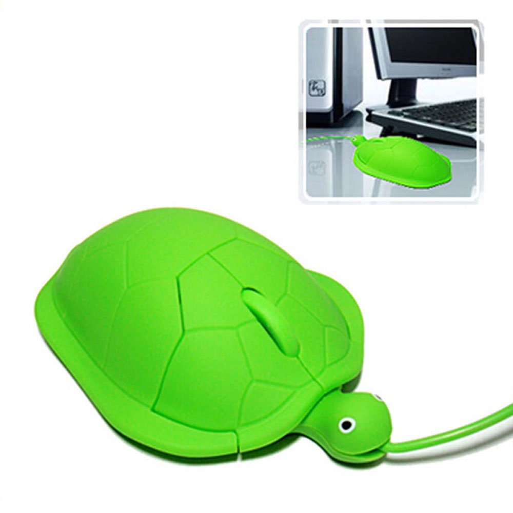 Kasstino USB 3D Optical Cute Turtle Mouse PC Laptop Comfort Hand Touch Wired Optic Mouse