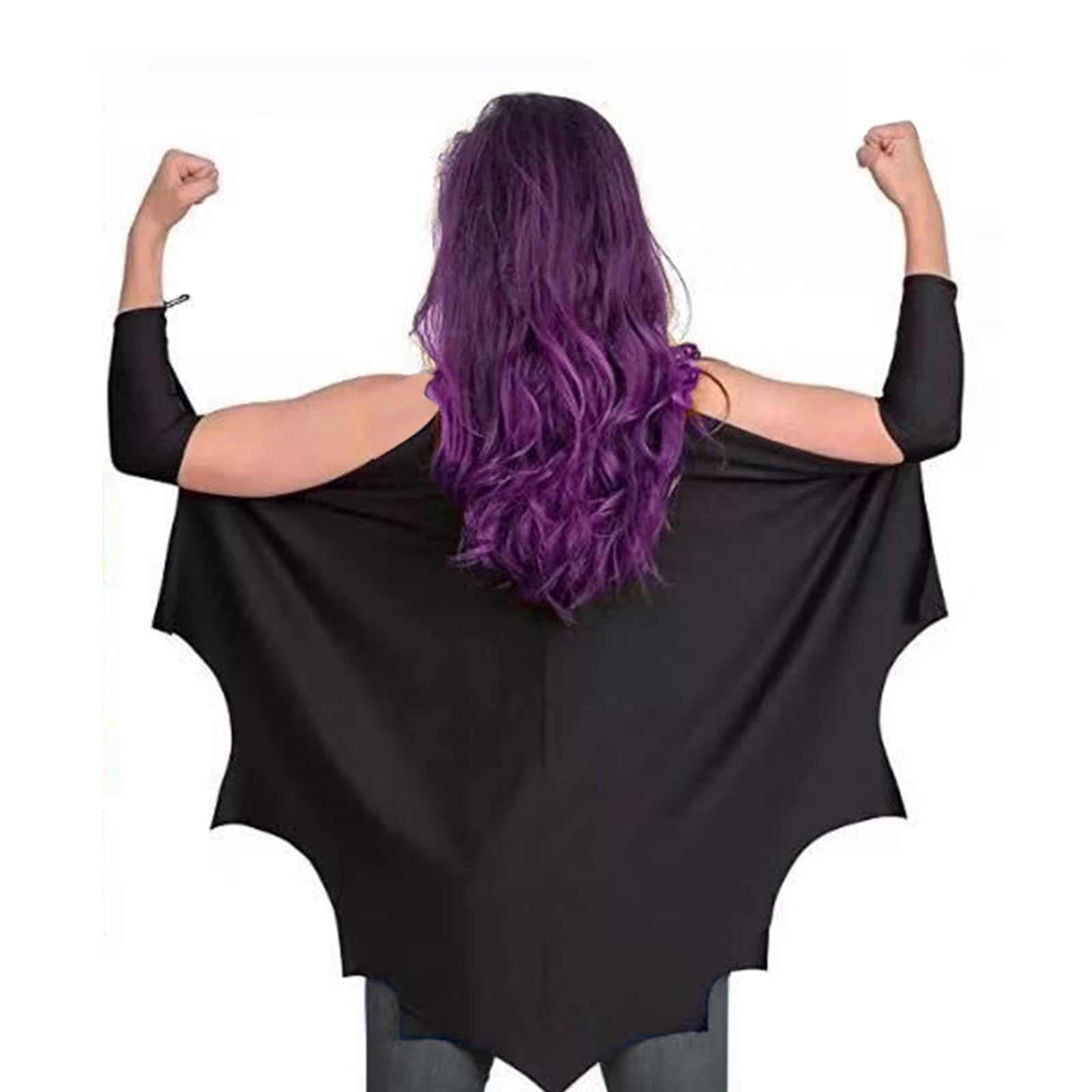 SUNTRADE Black Bat Wings Costume,Wing Set Dress Up Accessories for Dragon, Vampire or Bat Costumes (140)