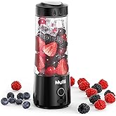 Mulli Portable Blender,USB Rechargeable Personal Mixer for Smoothie and Shakes, Mini Blender with Six Blades for Baby Food,Travel,Gym(Update)
