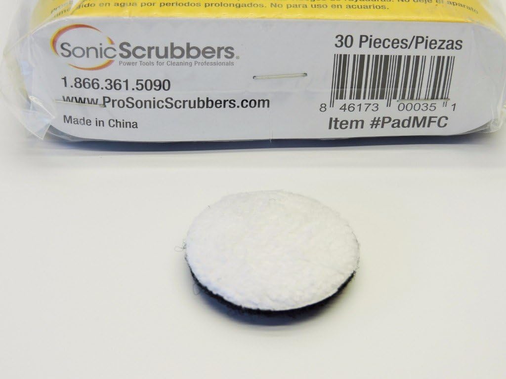 Sonic Scrubbers REPLACEMENT Pads, 30 Pieces, PadMFC, MicroFiber Cleaning Pads