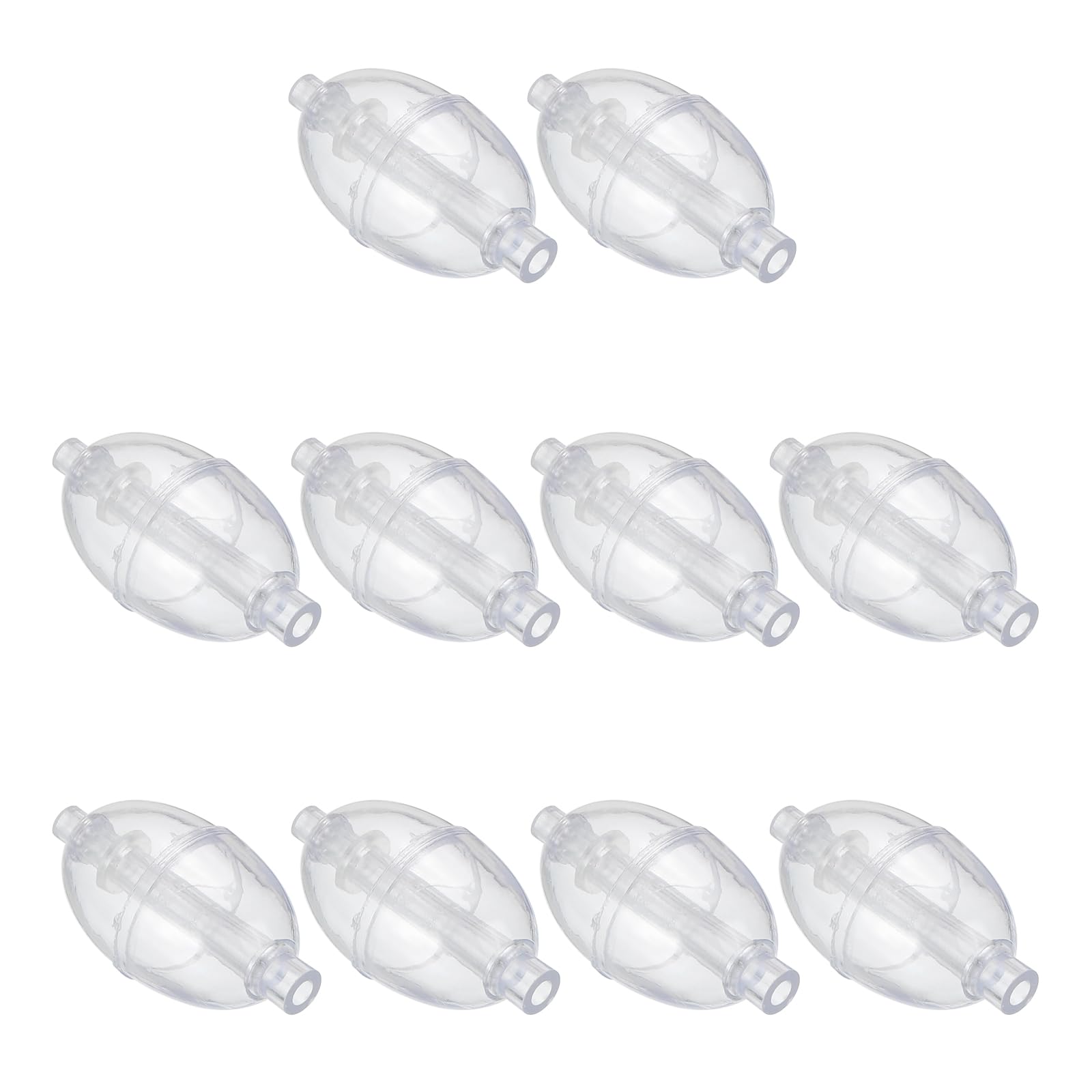 PATIKIL Fishing Slip Cast Spin Floats 1.5 In, 10 Pack ABS Oval Bend Fishing Bobber Tackle for Freshwater Saltwater, Clear