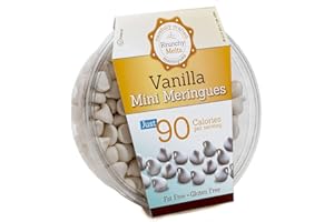 Krunchy Melts - Original Meringue Cookies - Vanilla Minis Flavor - Fat Free - Gluten Free - Nut Free - 90 Calories Per Serving - Low Calorie Snack - Sweet Treats - 4 Oz