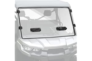 StarknightMT Scratch Resistant Vented Windshield Compatible With 2016-2025 Can-Am Defender HD5/HD8/HD10/MAX, Front Full Defender Windshield Hard Coated Polycarbonate Dust Windscreen